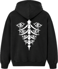 "All Seeing" Hoodie - BLACK/WHITE