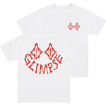 "Skeletal Glimpse" Tee - WHITE/RED