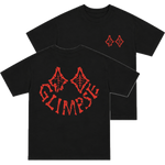 "Skeletal Glimpse" Tee - BLACK/RED
