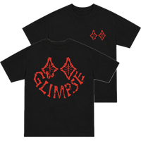 "Skeletal Glimpse" Tee - BLACK/RED
