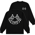 "Skeletal Glimpse" Long Sleeve - BLACK/WHITE
